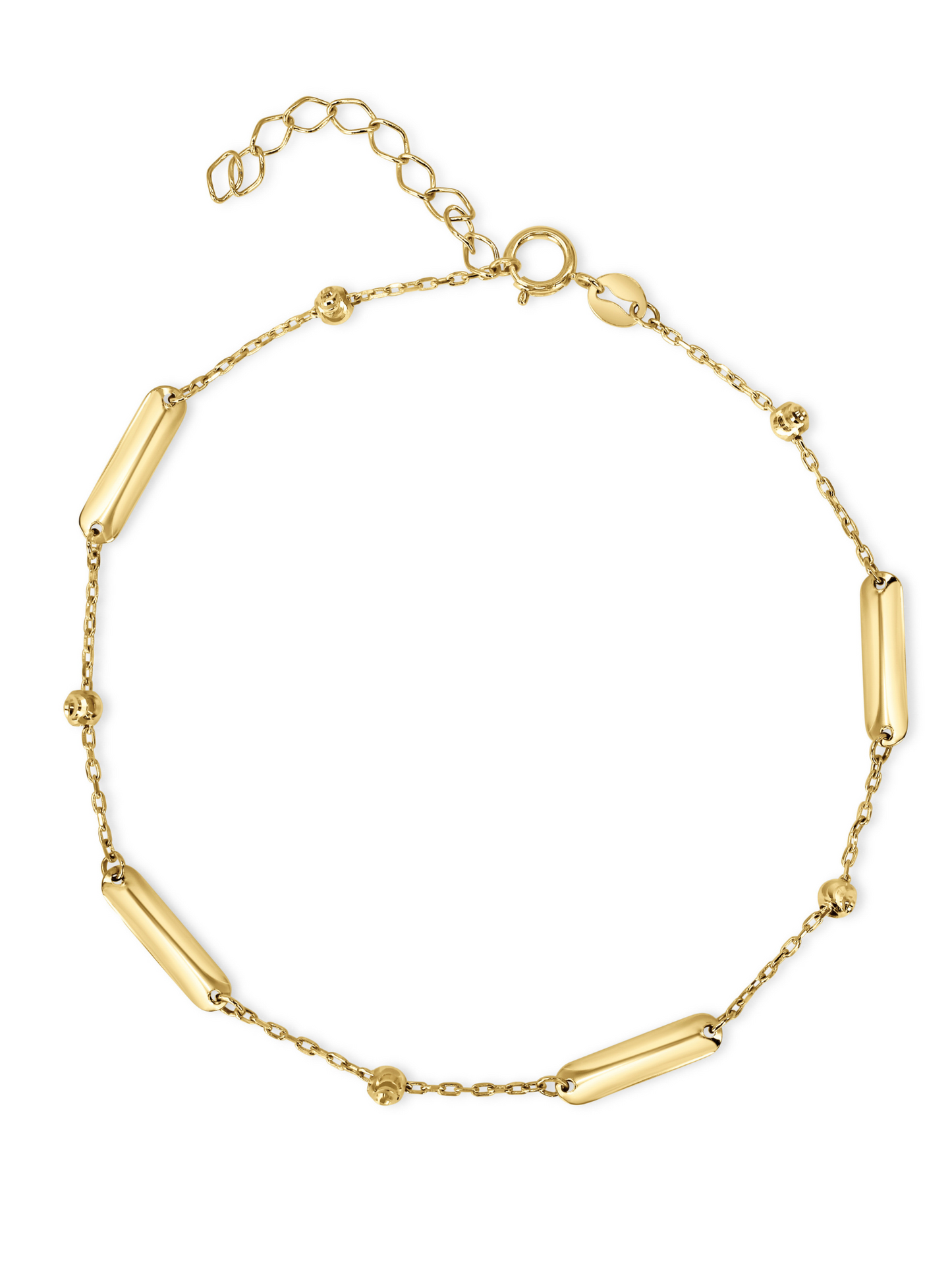 Pera 585er Gold Armband  mit Kugel- und Stabdetails