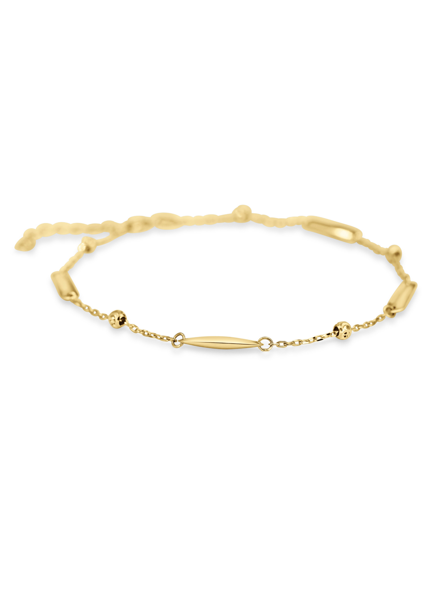 Pera 585er Gold Armband  mit Kugel- und Stabdetails