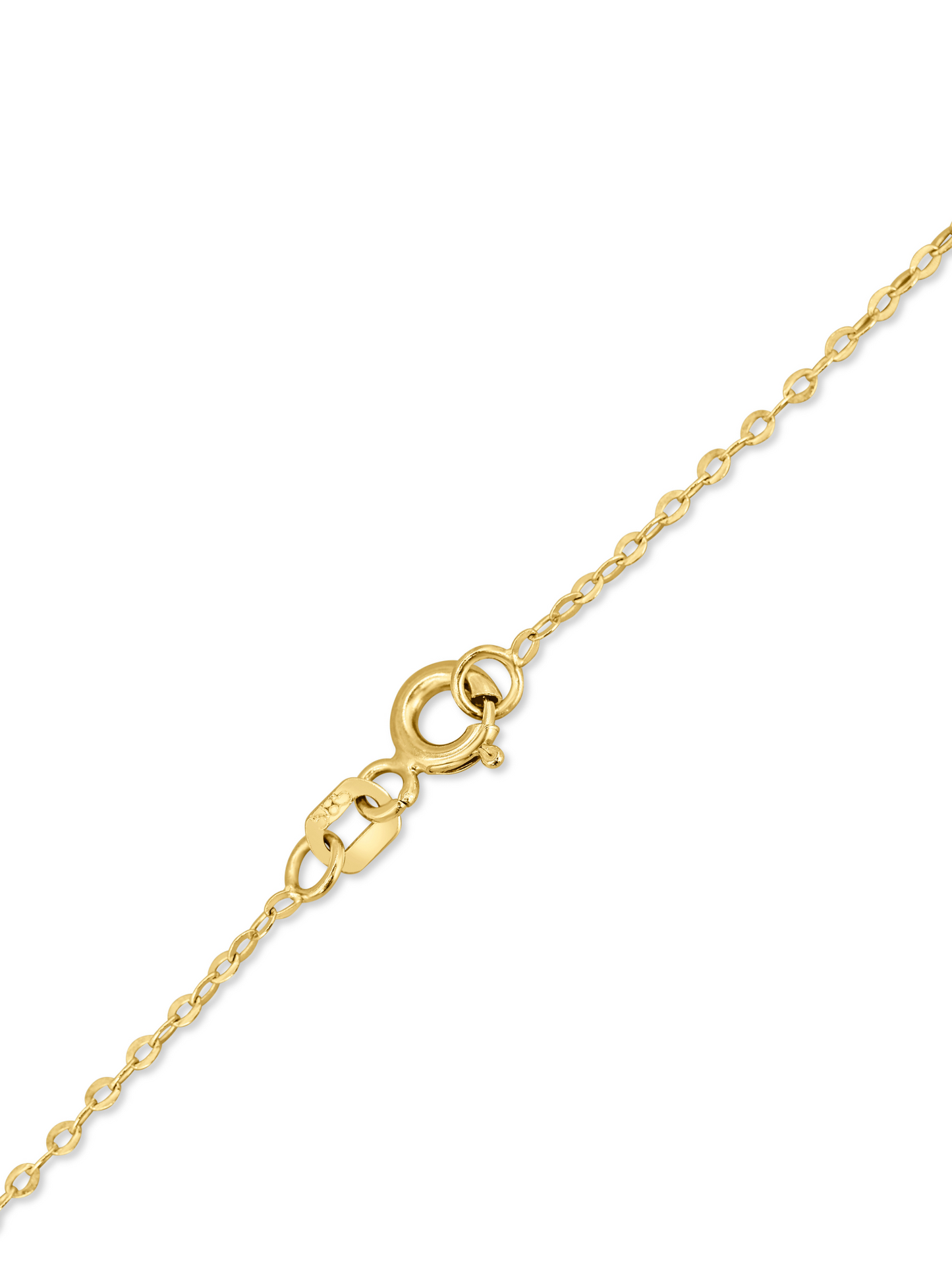 14K 585er Goldkette mit Infinity-Anhänger und Zirkonia