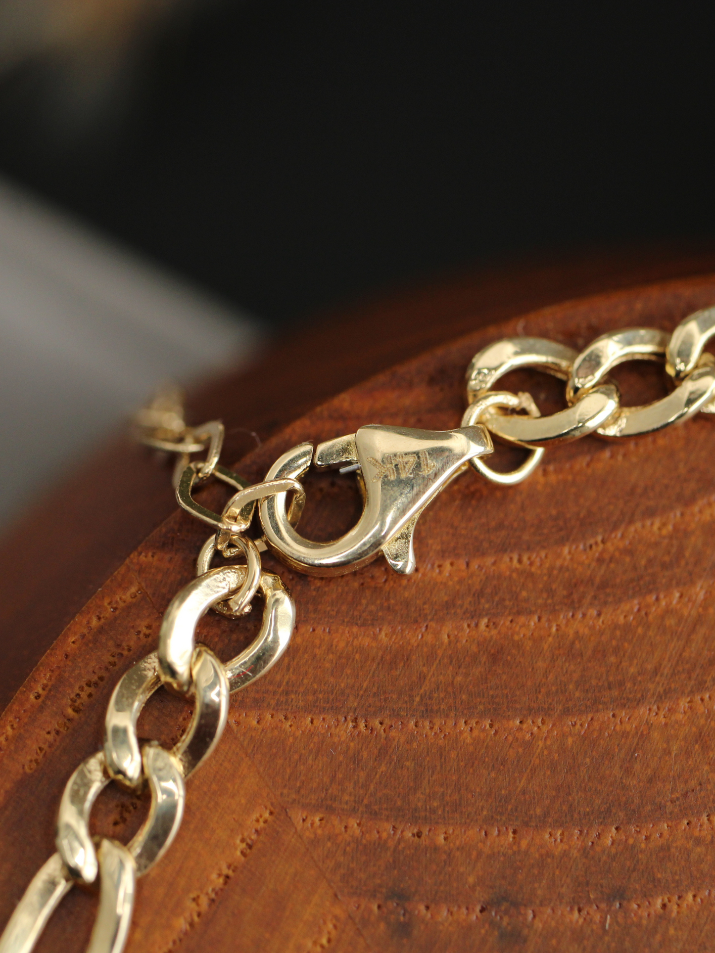 Figaro 585er Gold Chain Armband