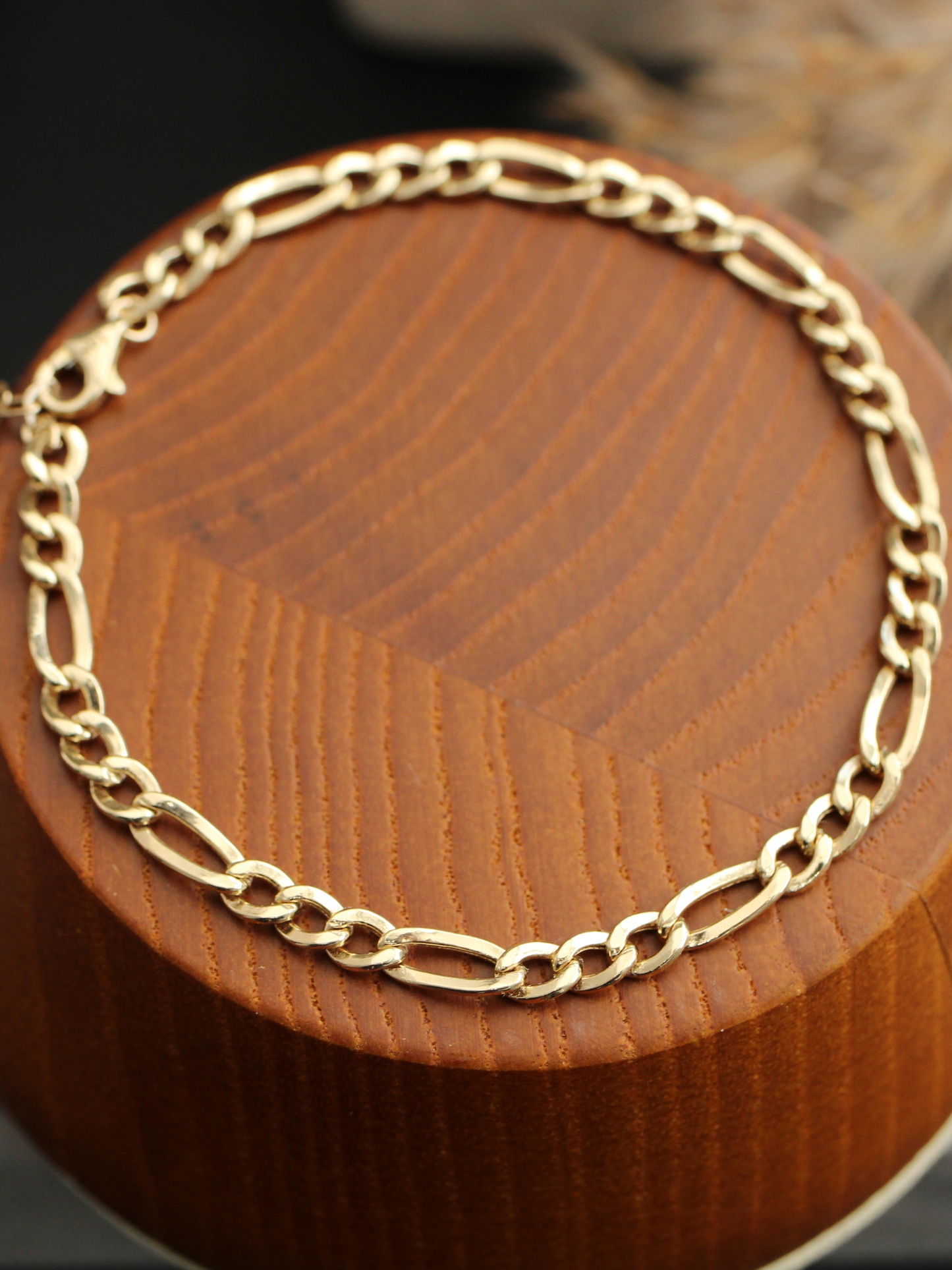 Figaro 585er Gold Chain Armband