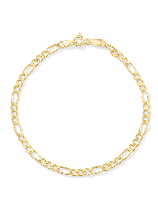 Figaro 585er Gold Chain Armband