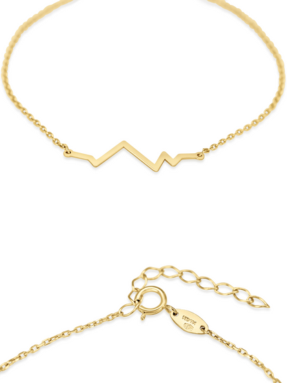 Lena 585er Gold Chain Armband Herzschlag Symbol