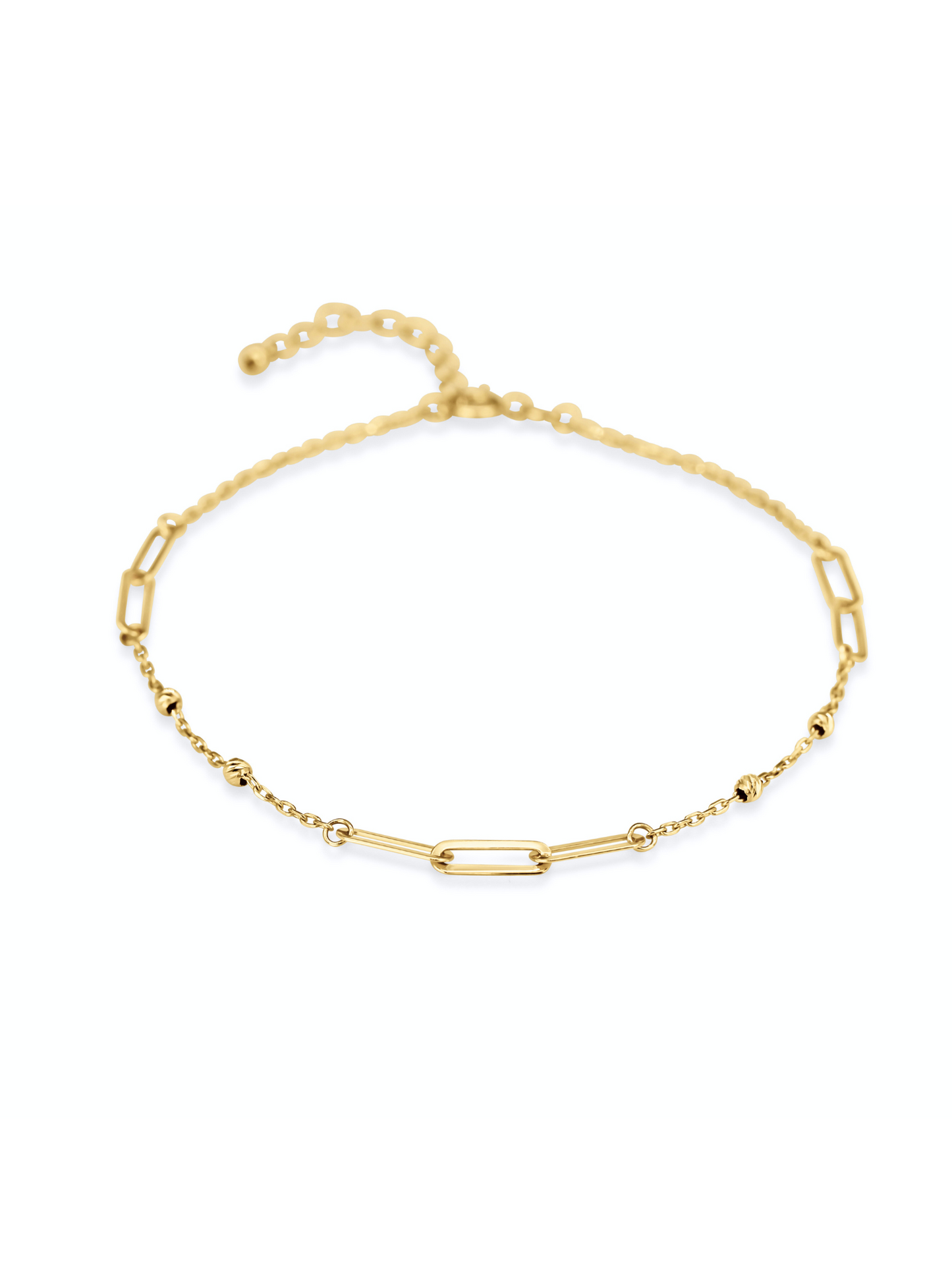 Lina 585er Gold Armband Paperclip-Gliedern