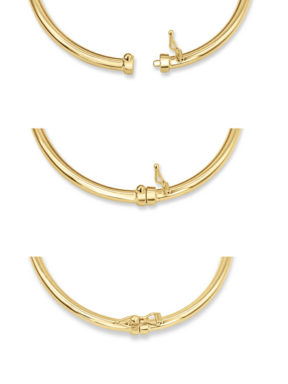 Klemme Ovaler 585er Gold Armband