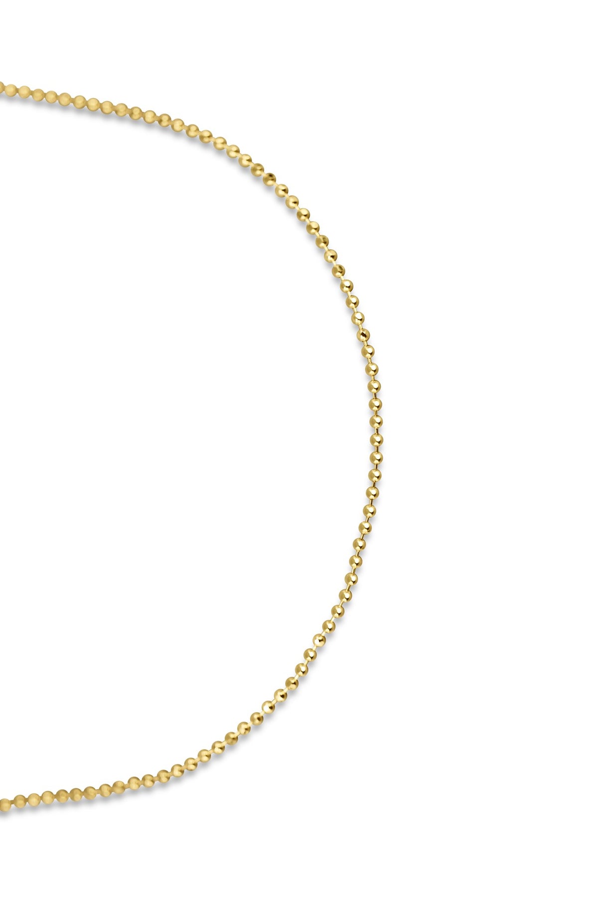 Kügelchen 585er Goldkette – 45 cm, 1 mm